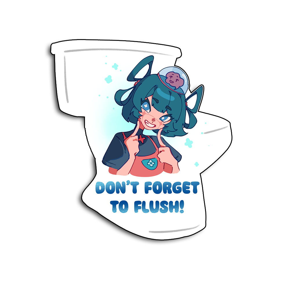 Shoomimi | Don’t Forget to Flush - Sticker