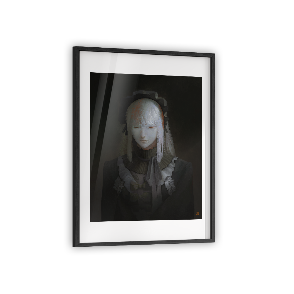 PorcelainMaid | A Doll Lost in Thought - Art Print